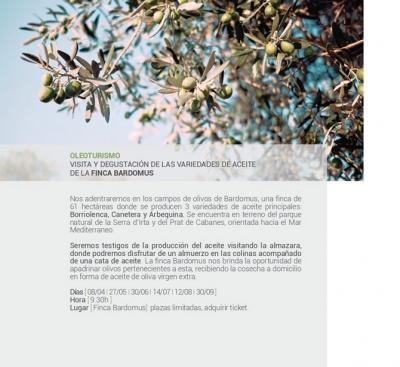 Rutes d'Oleoturisme en la Finca Bardomus