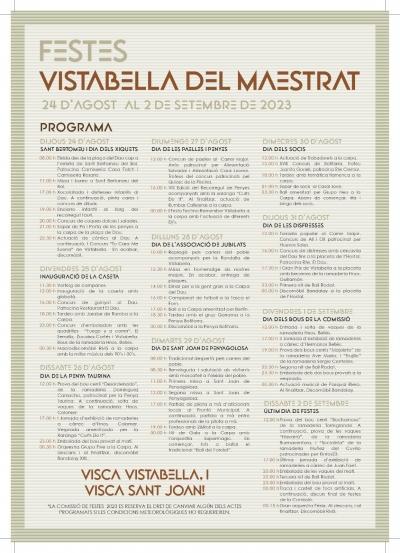 Fiestas Vistabella del Maestrat agosto - septiembre