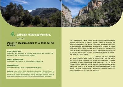 Paisaje y geoarqueología en el Valle del Río Montán