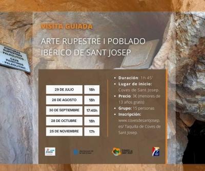 Visita a las pinturas rupestres de les Coves de Sant Josep y poblado de Sant Josep