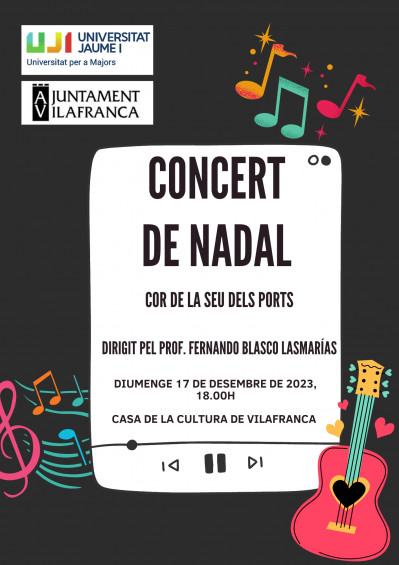 Concert de Nadal del Cor de la Seu dels Ports a Vilafranca