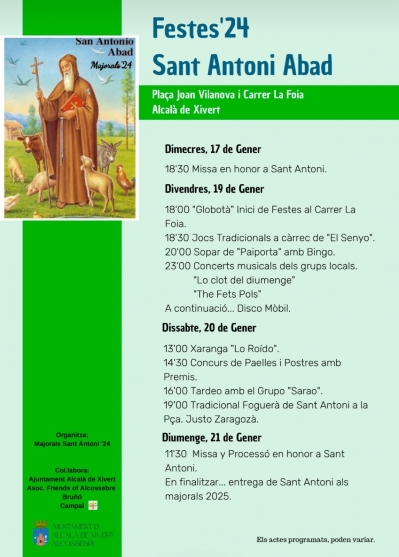 FIESTA DE SANT ANTONI EN ALCALÀ DE XIVERT
