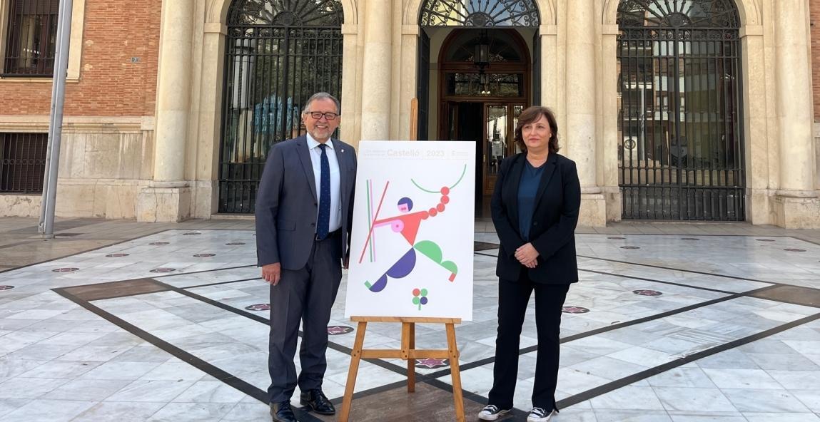 La Diputación de Castellón presenta la nueva imagen del Día de la Provincia con un cartel que da una visión femenina del arquero de la Valltorta