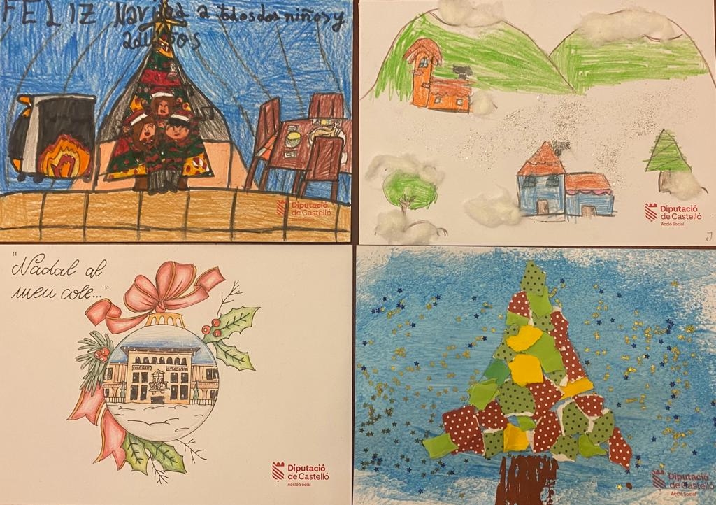 Marta Barrachina enaltix la creativitat de l'alumnat de la província participant en el XIII concurs de postals nadalenques