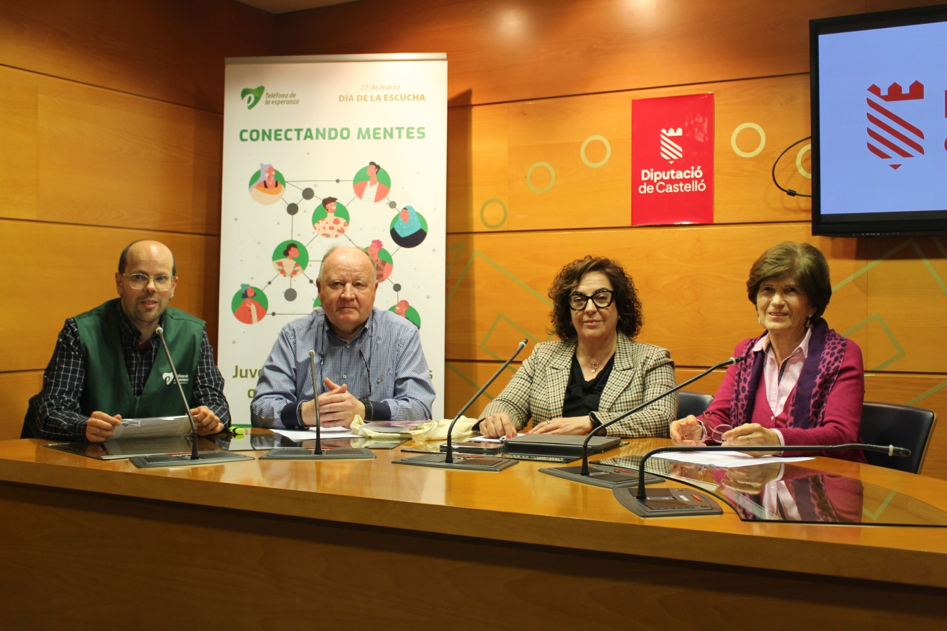 La Diputació de Castelló col·labora amb l'Associació el Telèfon de l'Esperança i acull la presentació del Xat Esperança, un servici d'atenció psicològica