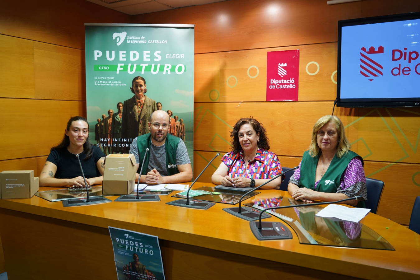 La Diputación de Castellón y el Teléfono de la Esperanza presentan la jornada ‘Puedes elegir otro futuro. Pide ayuda’ para la prevención sobre las conductas suicidas