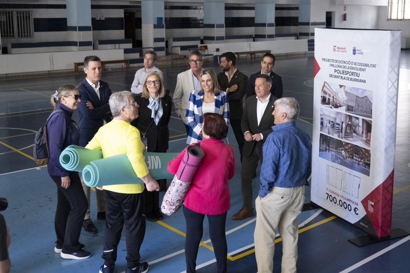 Marta Barrachina anuncia una inversió de 700.000 euros per a la reforma integral del poliesportiu de Sant Blai a Burriana