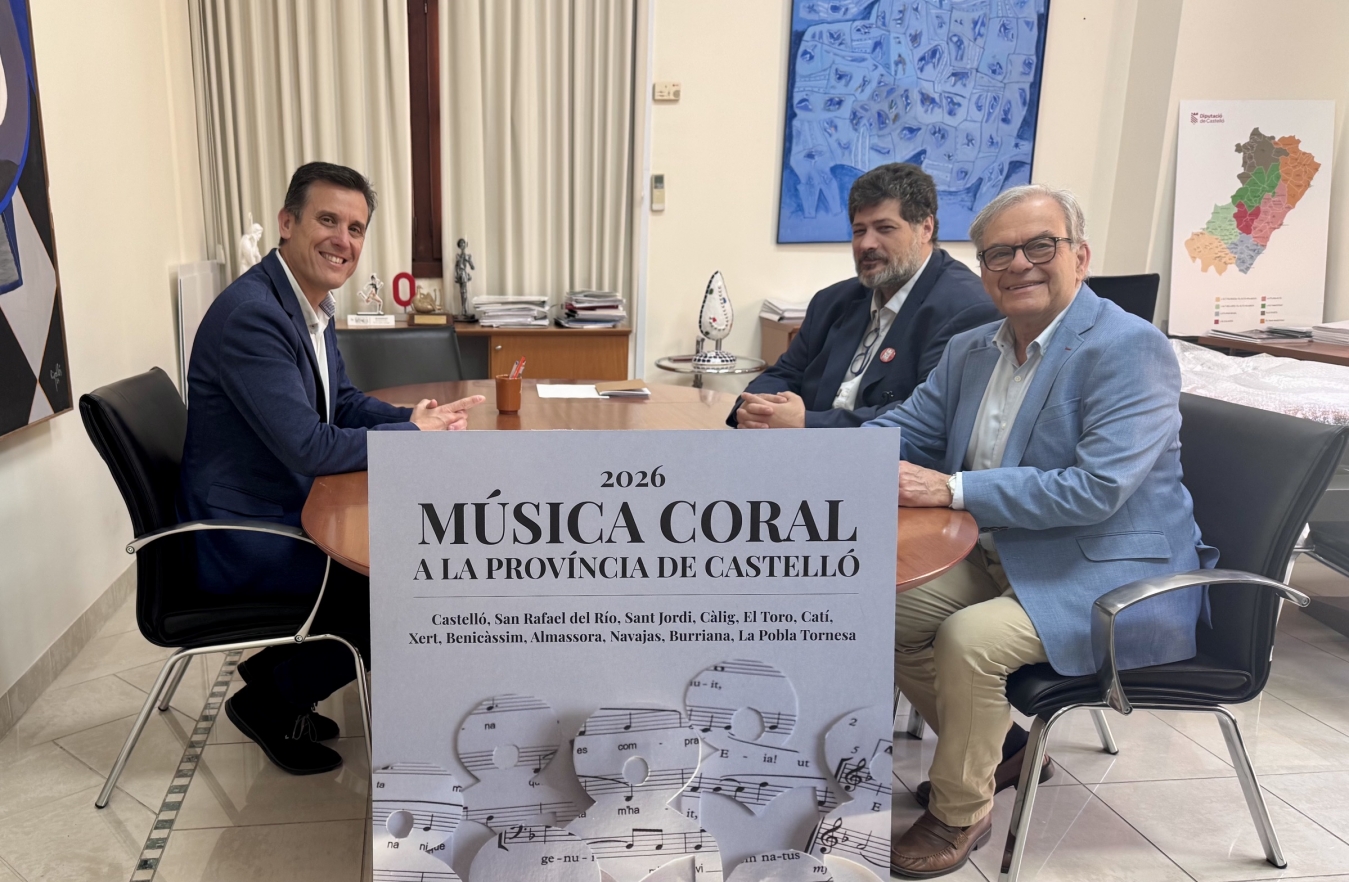 La Diputación de Castellón y la Federación de Cors de la Comunitat Valenciana acercan la música coral a la provincia